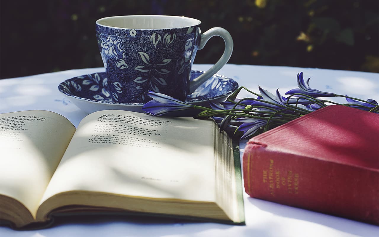 book and cup